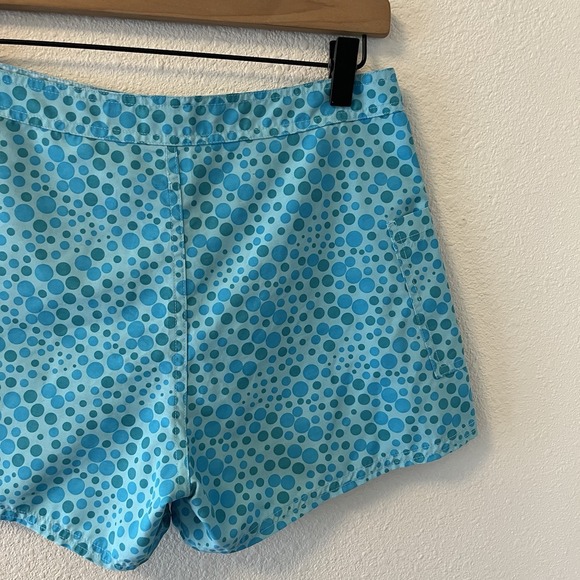 Vtg Mossimo Swim Shorts Women's Sm Blue Polka Dots Y2K Beach Surf Skate - Picture 8 of 14